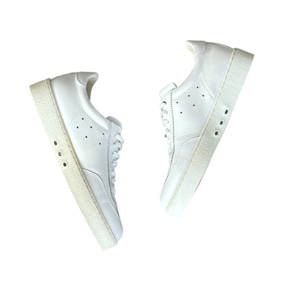 NEW Zara White Uniform Leather Sneakers 36 - Picture 5 of 10